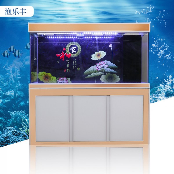 白金色铝合金水族箱大型鱼缸